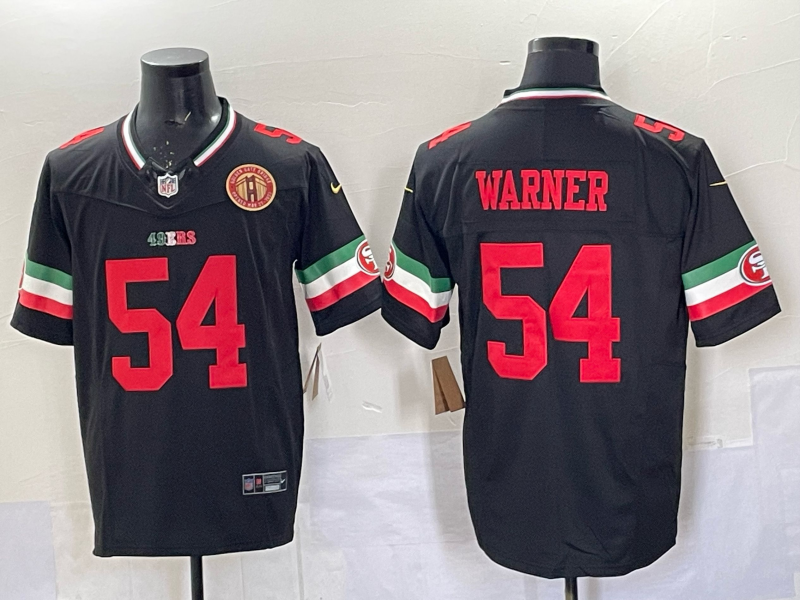 Men 2026 San Francisco 49ers #54 Warner black Nike Limited NFL Jersey 0401007